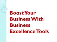 Boost Your Business With Business Excellence Tools
