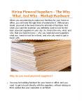 Hiring Plywood Suppliers – The Why, What, And Who - Mathaji Hardware PowerPoint PPT Presentation