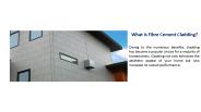 Use of Fibre Cement Cladding & Benefits