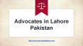 Professional Advocates in Lahore Pakistan : Advocate jamila PowerPoint PPT Presentation