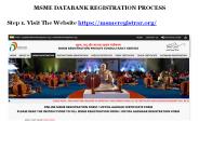 MSME DATABANK REGISTRATION PROCESS