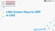 Little Known Ways to GRP in UAE
