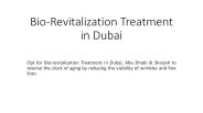 Bio-Revitalization Treatment in Dubai