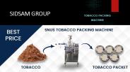 Snus packing machine | Nicotine dips machine - sidsam group