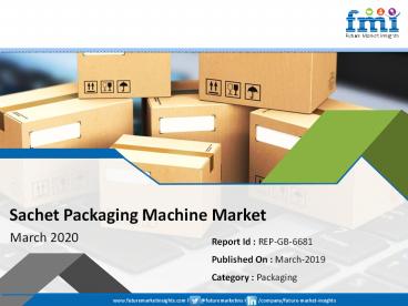 During 2019 to 2029 Sachet Packaging Machines Market to Expand at a Moderate 6.0% CAGR