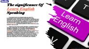 The significance Of Learn English Speaking