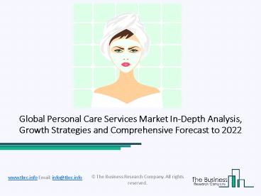 Personal Care Services Market: Global 2020
