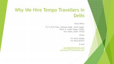 Tempo traveller rental India