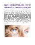 Ageing And Eye Problems – How To Deal With It? - Arohi Eye Hospital PowerPoint PPT Presentation