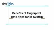 Benefits of Fingerprint Time Attendance System
