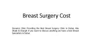 Breast Surgery Cost