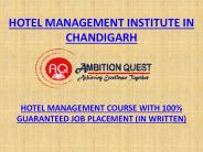 Best Hotel Management Institute in Chandigarh