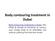 Body Contouring Treatment in Dubai