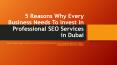 5 Reasons Why Every Business Needs To Invest In Professional SEO Services PowerPoint PPT Presentation