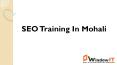 Seo Training in Mohali PowerPoint PPT Presentation