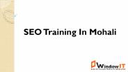 Seo Training in Mohali
