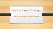 Fashion Design Concepts - Avantika University