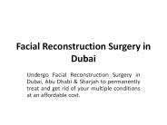 Facial Reconstruction Surgery in Dubai