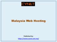 Malaysia Web Hosting