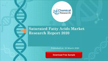Saturated Fatty Acids Market Research Report 2020