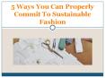 5 Ways You Can Properly Commit To Sustainable PowerPoint PPT Presentation