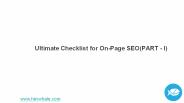 Ultimate Checklist for On-page SEO (Post-1)
