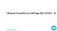 Ultimate Checklist for Off-page SEO (Post 2) PowerPoint PPT Presentation