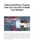 mikedavistech5 Best WordPress Themes That You Can Use To Build Your Website PowerPoint PPT Presentation