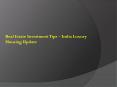 Real estate investment tips – india luxury housing update PowerPoint PPT Presentation