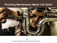 Plumbing Maintenance Makes Life Easier