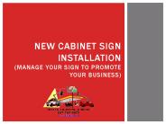 Cabinet Sign Installation  - Malik Lighting