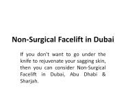 Non-Surgical Facelift in Dubai