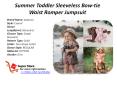 Summer Toddler Sleeveless Bow-tie Waist Romper Jumpsuit PowerPoint PPT Presentation