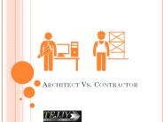 Architect v/s Contractor | Tejjy Inc.