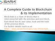 A Complete Guide to Blockchain & its Implementation