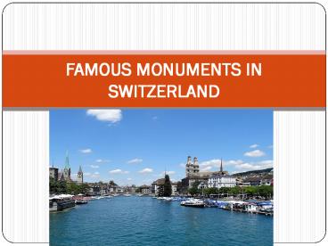 Monuments in Zurich