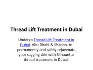 Thread Lift Treatment in Dubai