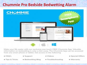 Chummie Pro Bedside Bedwetting Alarm