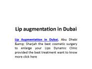 Lip Augmentation in Dubai