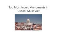 Top Most Iconic Monuments in Lisbon