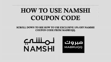 How To Use Namshi Coupon Code
