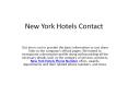 New York Hotels Phone Number