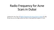 Radio Frequency for Acne Scars in Dubai