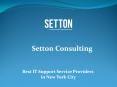 Setton Consulting - IT Support Services Provider NYC PowerPoint PPT Presentation