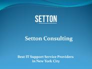 Setton Consulting - IT Support Services Provider NYC