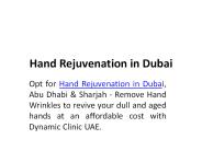 Hand Rejuvenation in Dubai