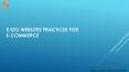 5 SEO websites practices for e-Commerce PowerPoint PPT Presentation