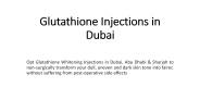 Glutathione Injections in Dubai