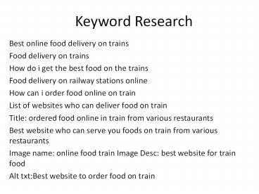 online food deliver website on train