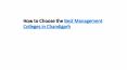 How to Choose the Best Management Colleges in Chandigarh PowerPoint PPT Presentation